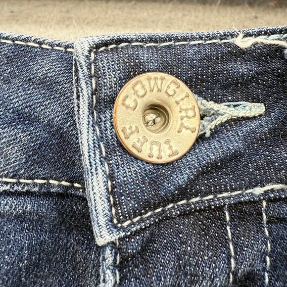 Cowgirl Tuff Jeans Women's 24x33 (0) Blue Aztec Mustang Boot Cut Embroidered - Picture 5 of 16